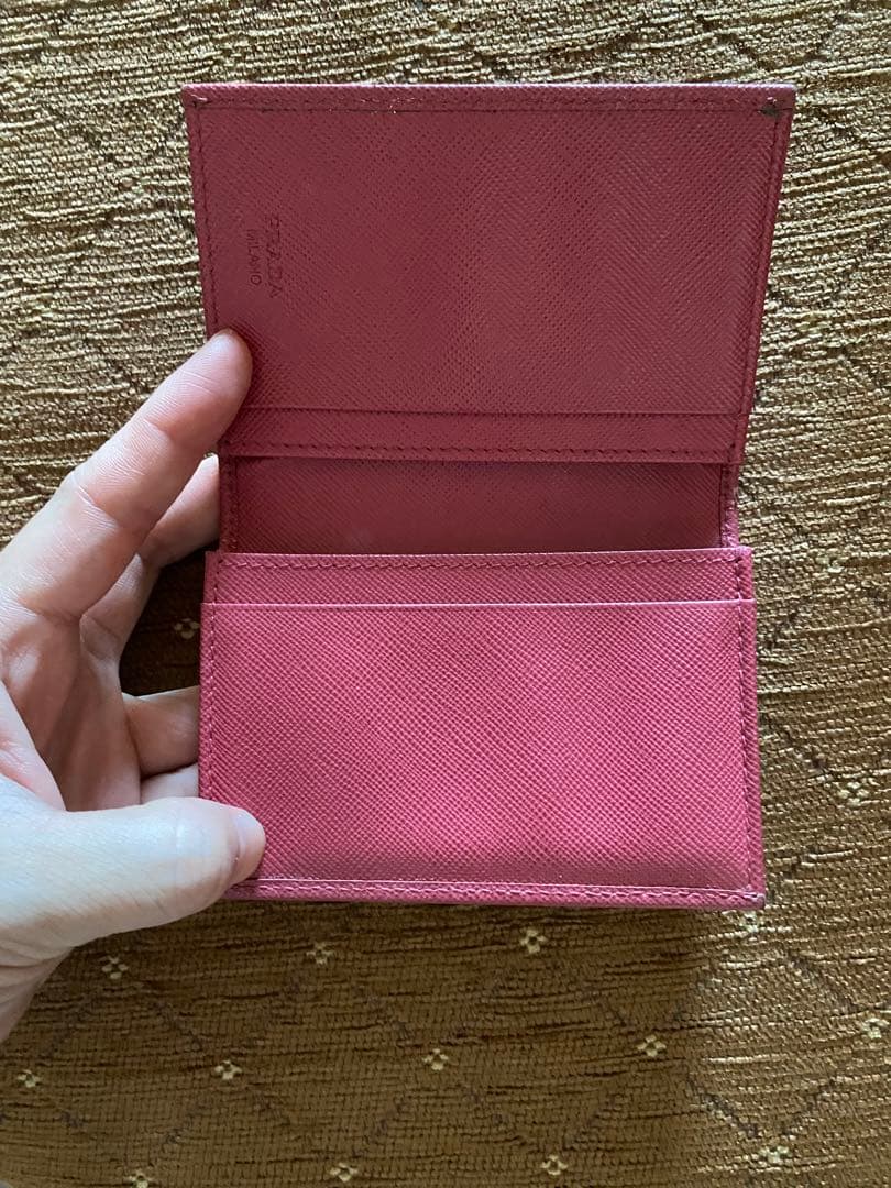 プラダ　名刺入れ　PRADA ピンク