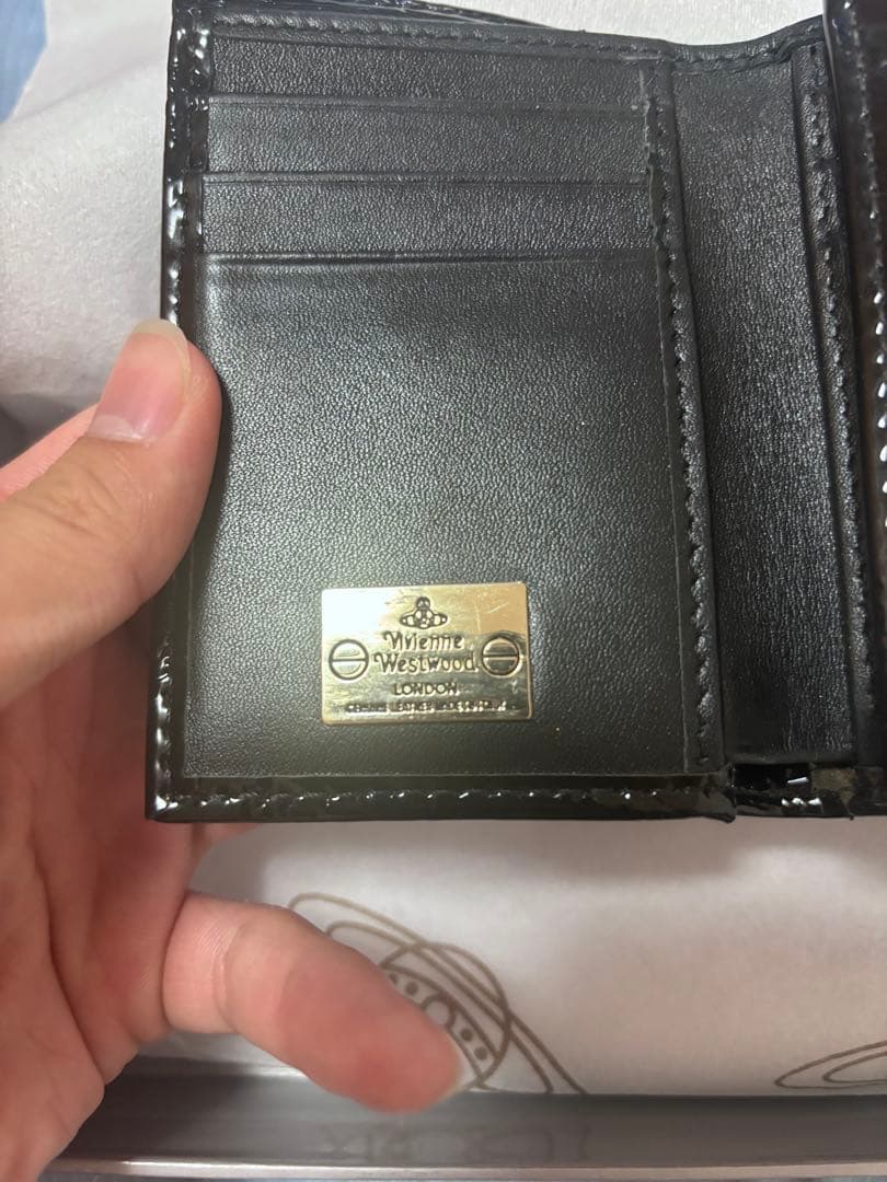 Vivienne Westwood ブラック三つ折り財布 箱あり