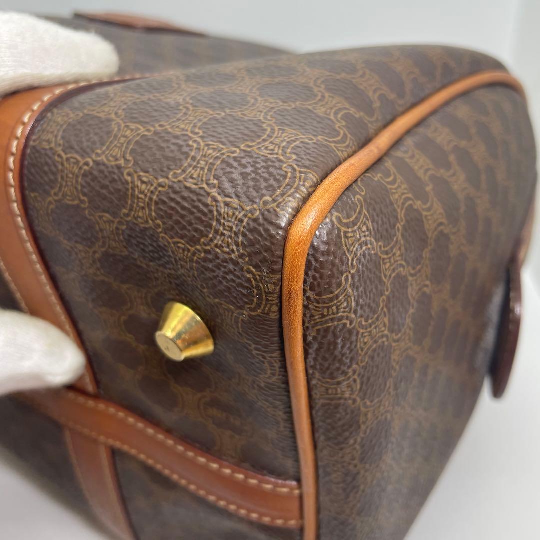 【美品】セリーヌ CELINE ボストンバッグ マカダム柄 PVC 30㎝
