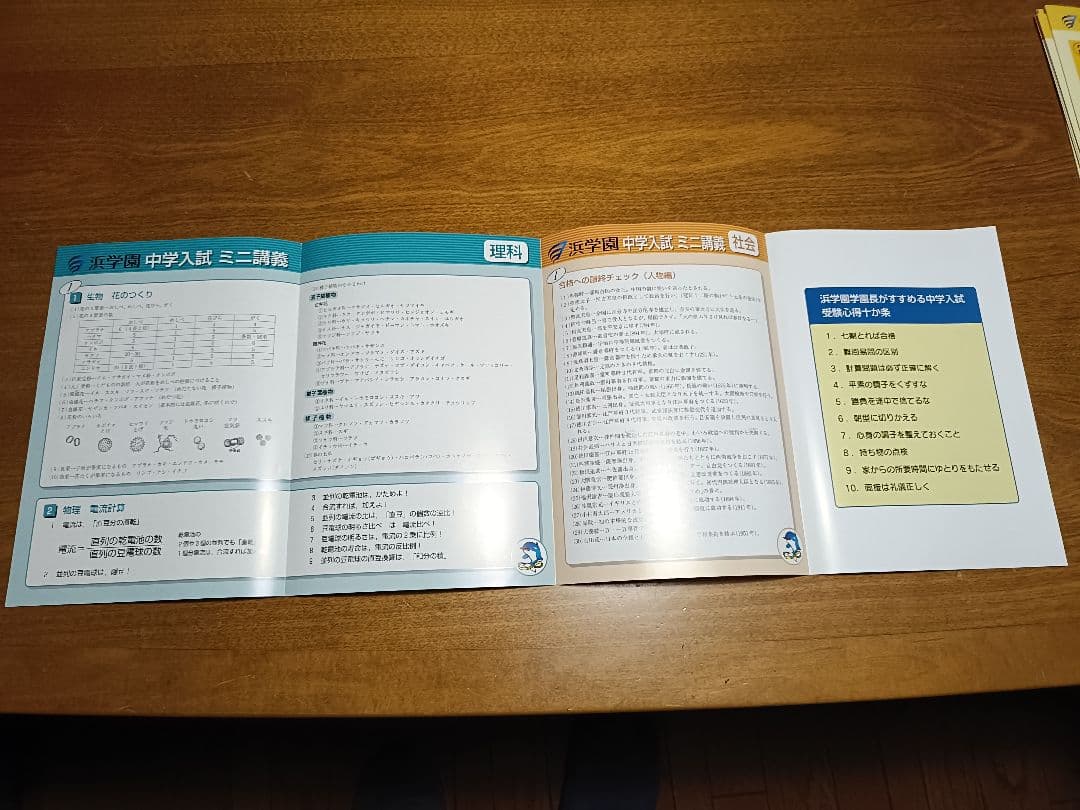 浜学園中学入試ミニ講義４教科（※公開テストの成績がすぐに上がります。全巻６冊）