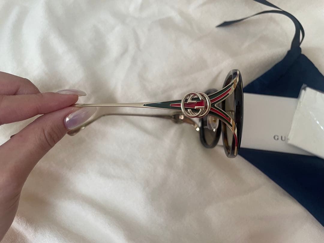 GUCCI ラウンド型サングラス ゴールドフレーム