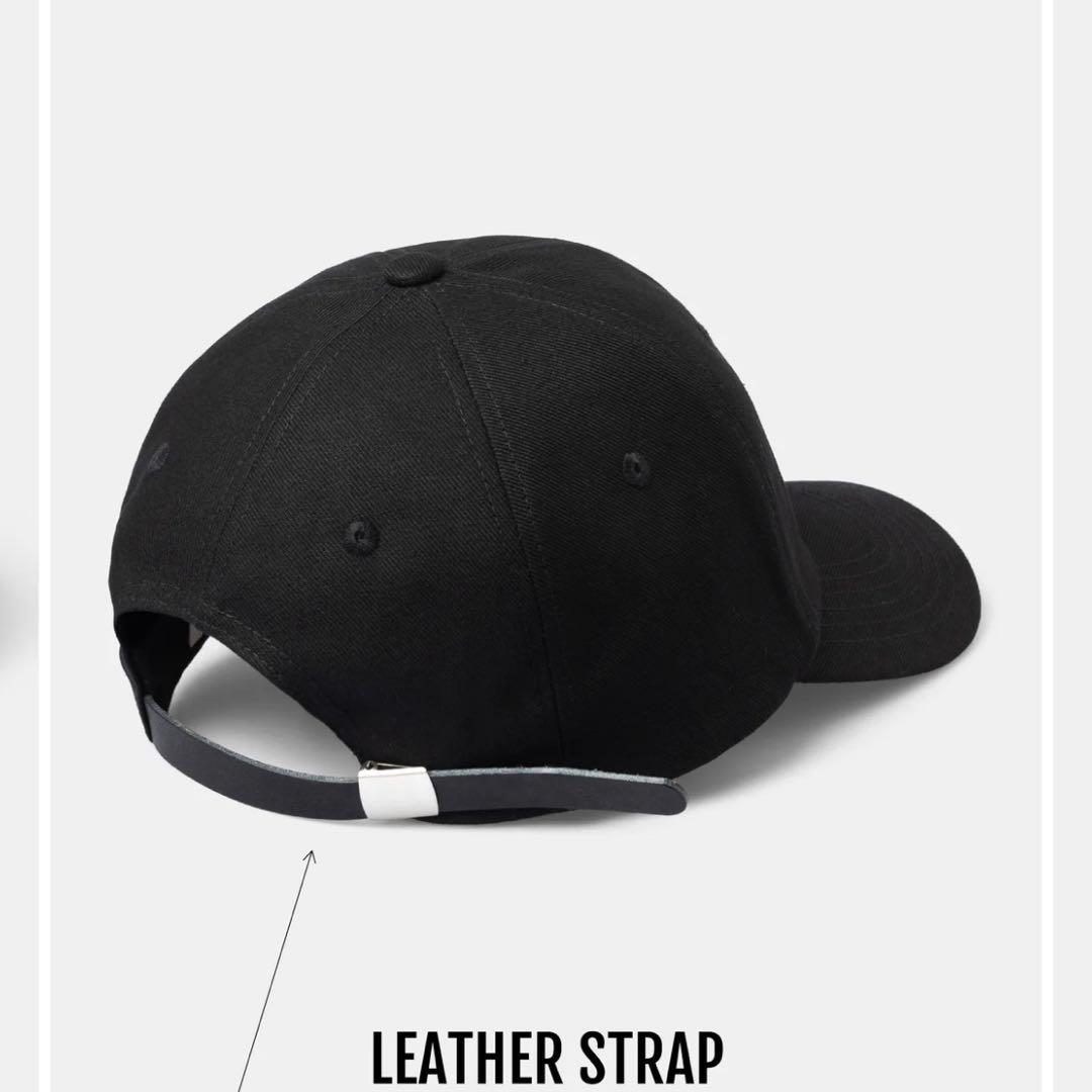 unnamed headwear DEEP/BLK 黒キャップ　レザーベルト