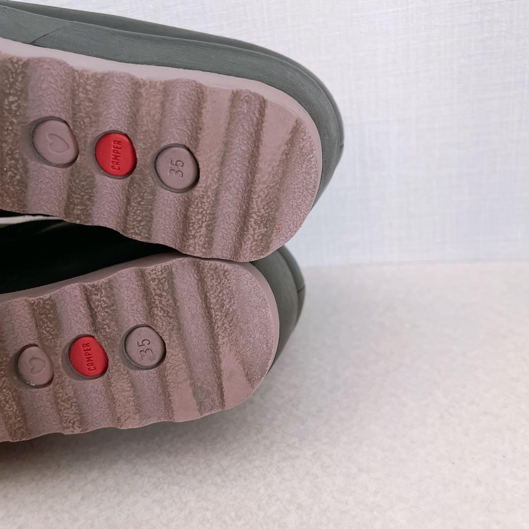 CAMPER LAIKA ショートブーツ 厚底 ウエーブソール サイドジップ