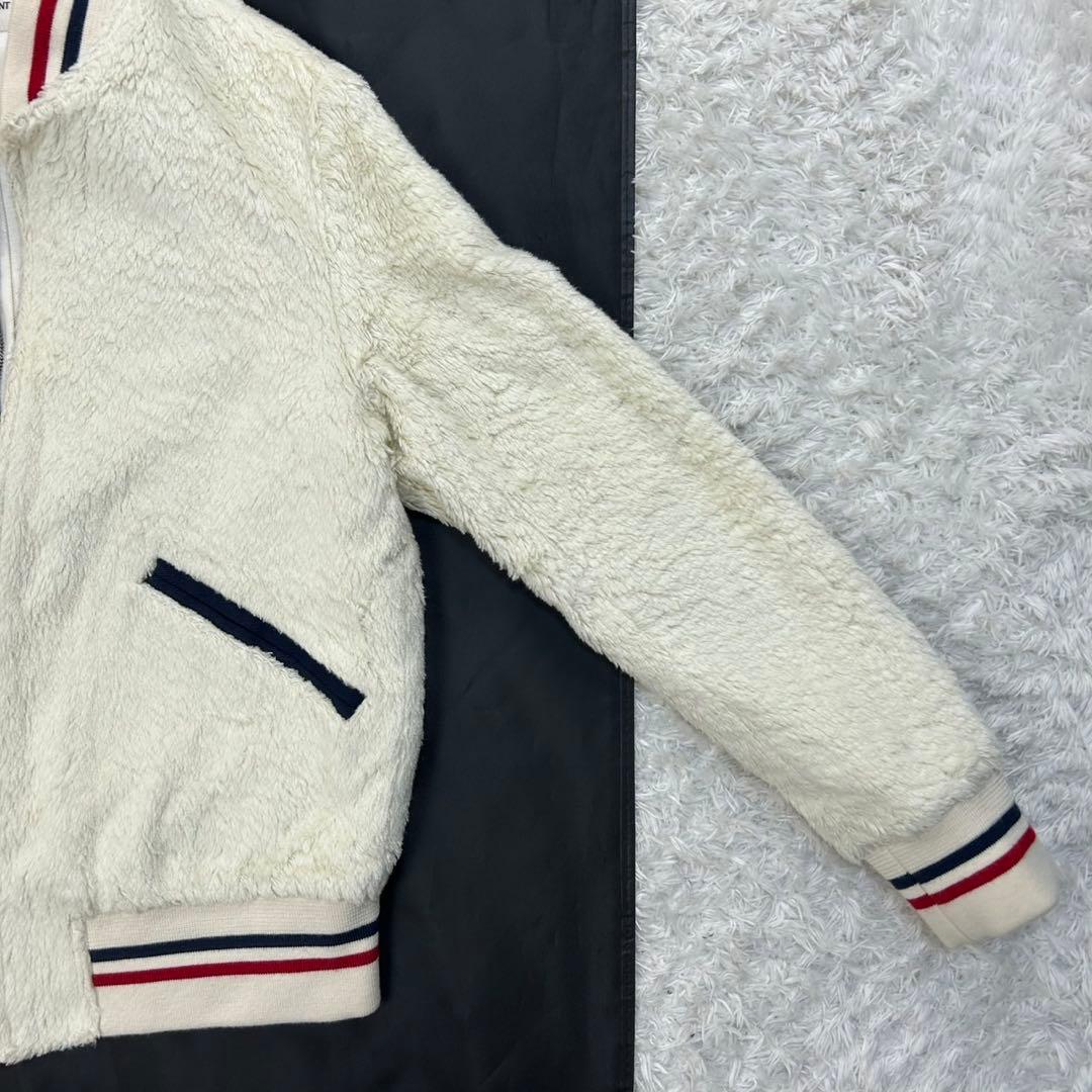 5944【美品】サンローラン‪☆リブトリコロール入りファーブルゾン 希少デザイン