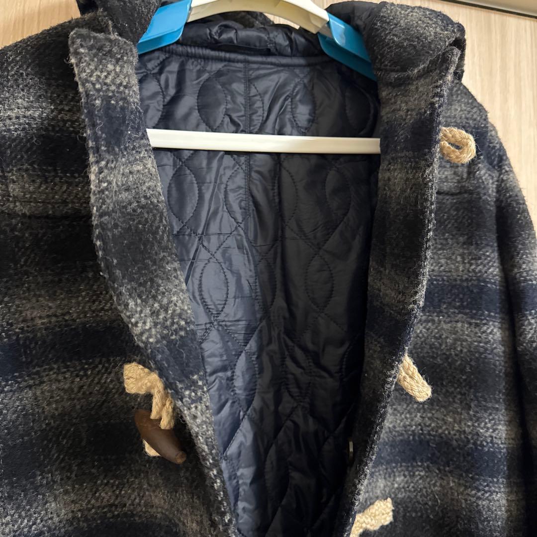 【J.PRESS】ダッフルコート ネイビーとグレーのチェック