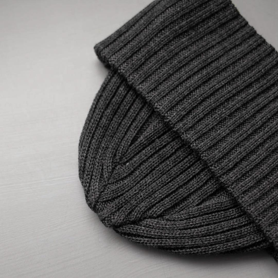 BATONER SOLID WOOL SHORT CAP チャコール ビーニー