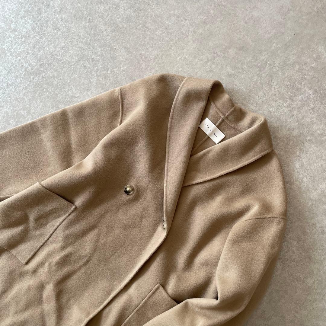 新品同様 na.e Shawl Collar Wool Coat_Greige