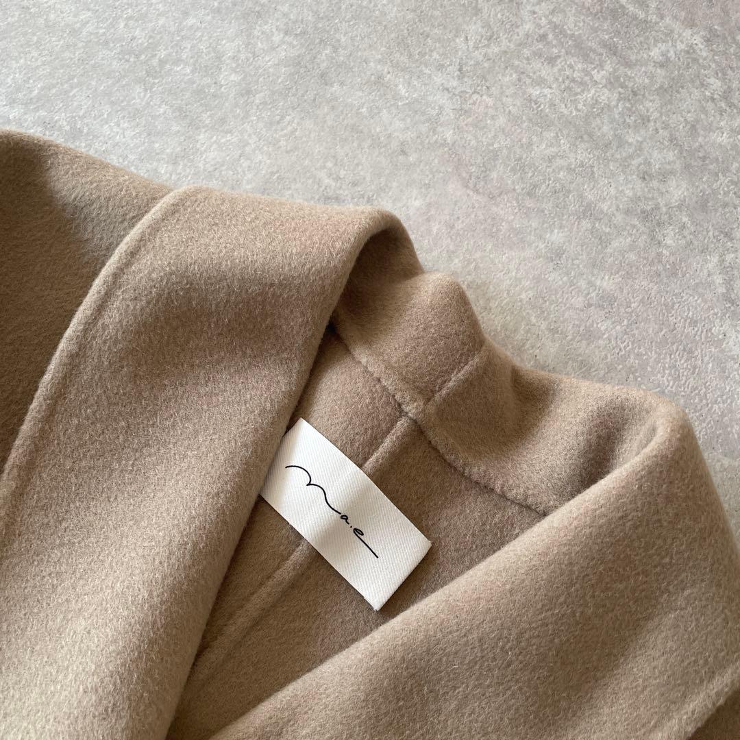 新品同様 na.e Shawl Collar Wool Coat_Greige