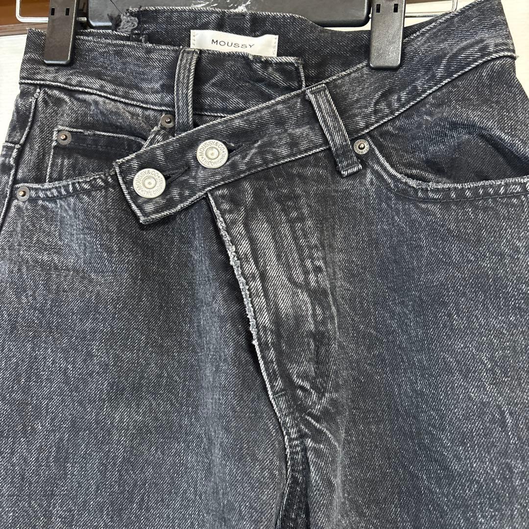 moussy CROSS WAIST WIDE STRAIGHT デニム