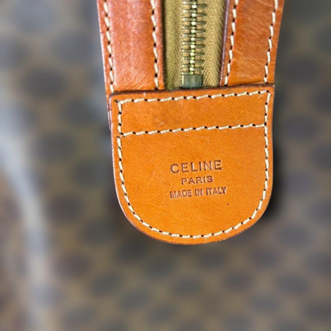 Celine ブラウンレザーダッフルバッグ