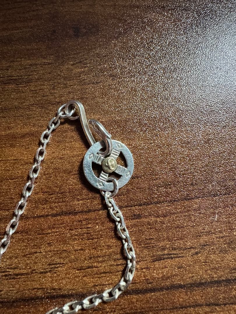 ゴローズ 金メタル付きホイールイーグルフック付き 細角チェーン