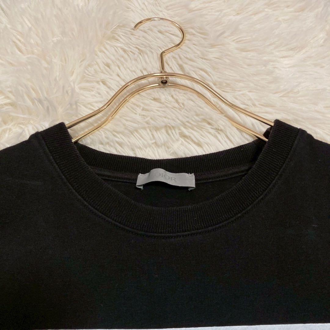 DIOR プリントTシャツ ブラック S カジュアル オシャレ 着回し イラスト