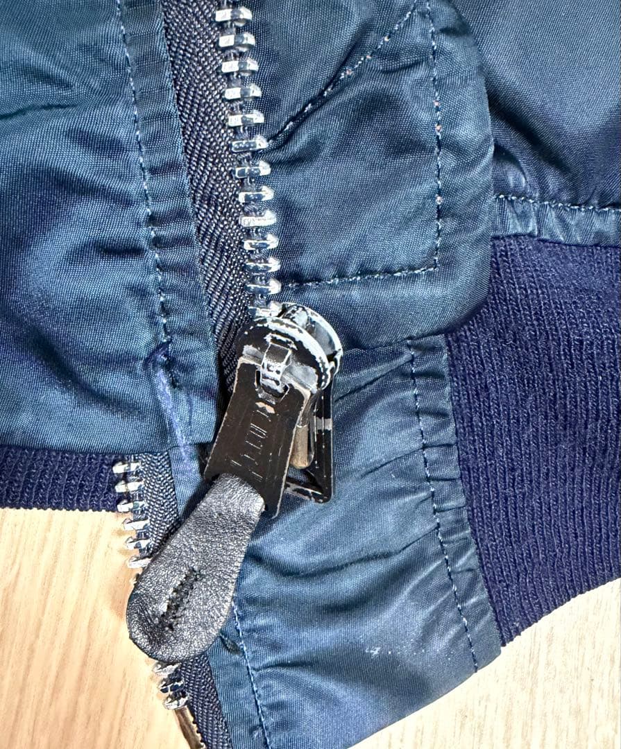 90s alpha MA-1 XL ネイビー　made in USA製　美品
