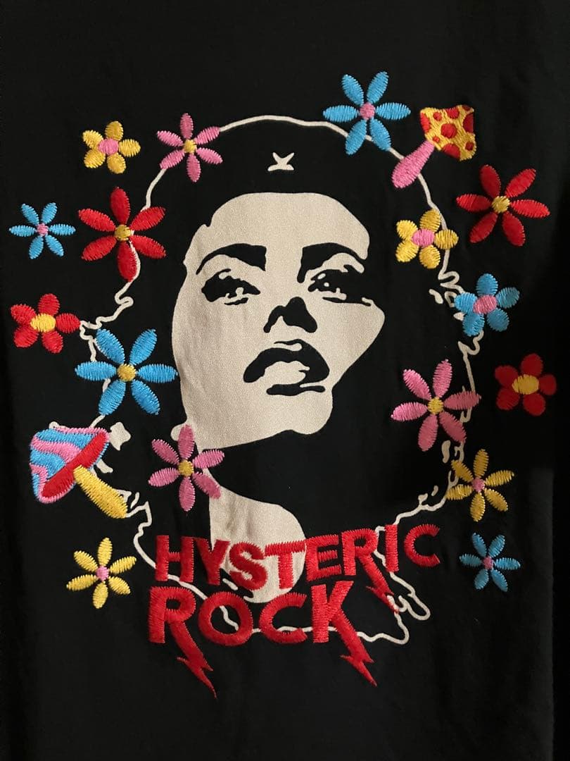 【RIO】HYSTERICGLAMOUR刺繍Tシャツ ブラック