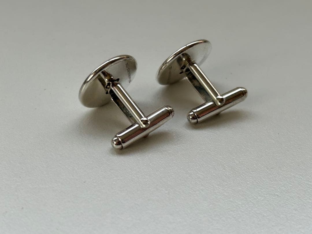 ♦︎③Tiffany & Co. ボタン型カフリンクス　SV925/750
