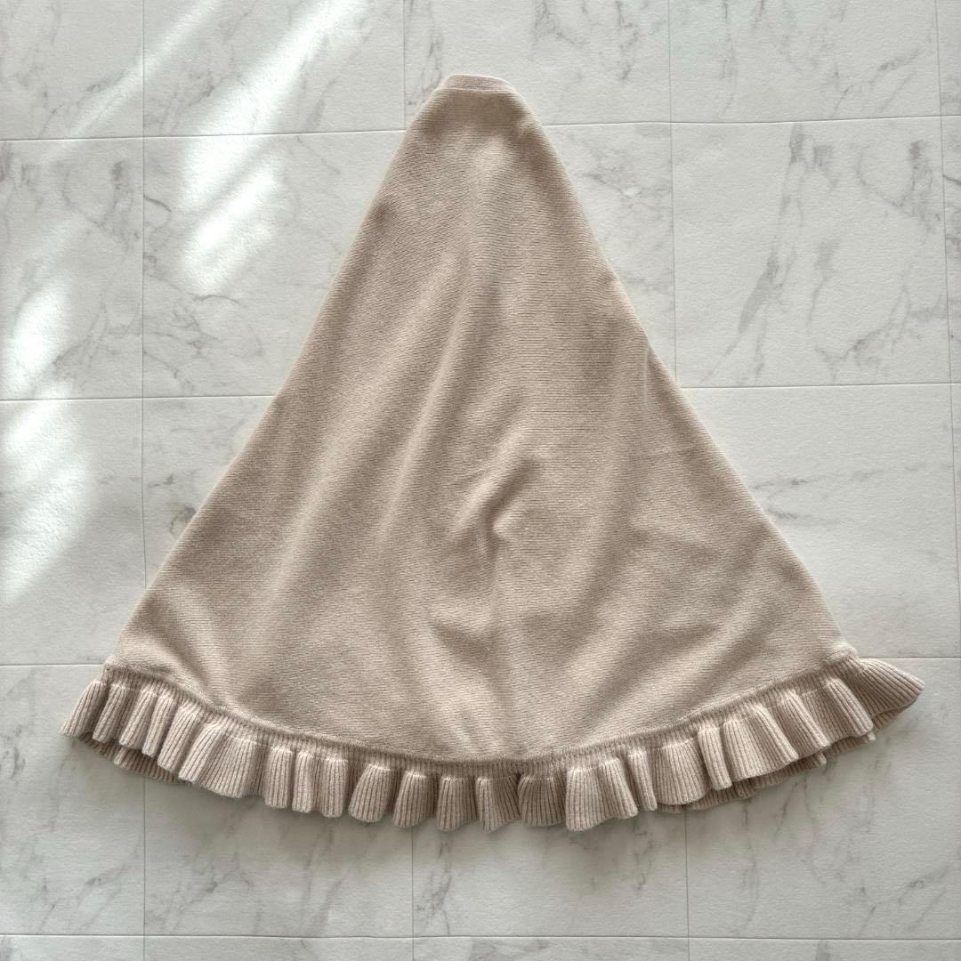 新品タグ付き♡Chloé アンゴラウール フリル 大判ストール ケープ 半円形