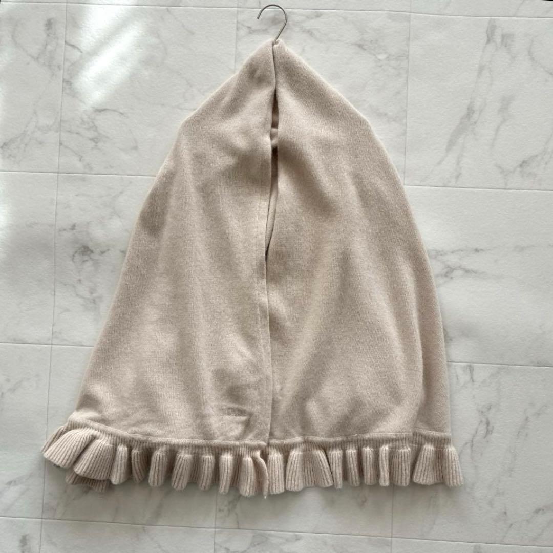 新品タグ付き♡Chloé アンゴラウール フリル 大判ストール ケープ 半円形