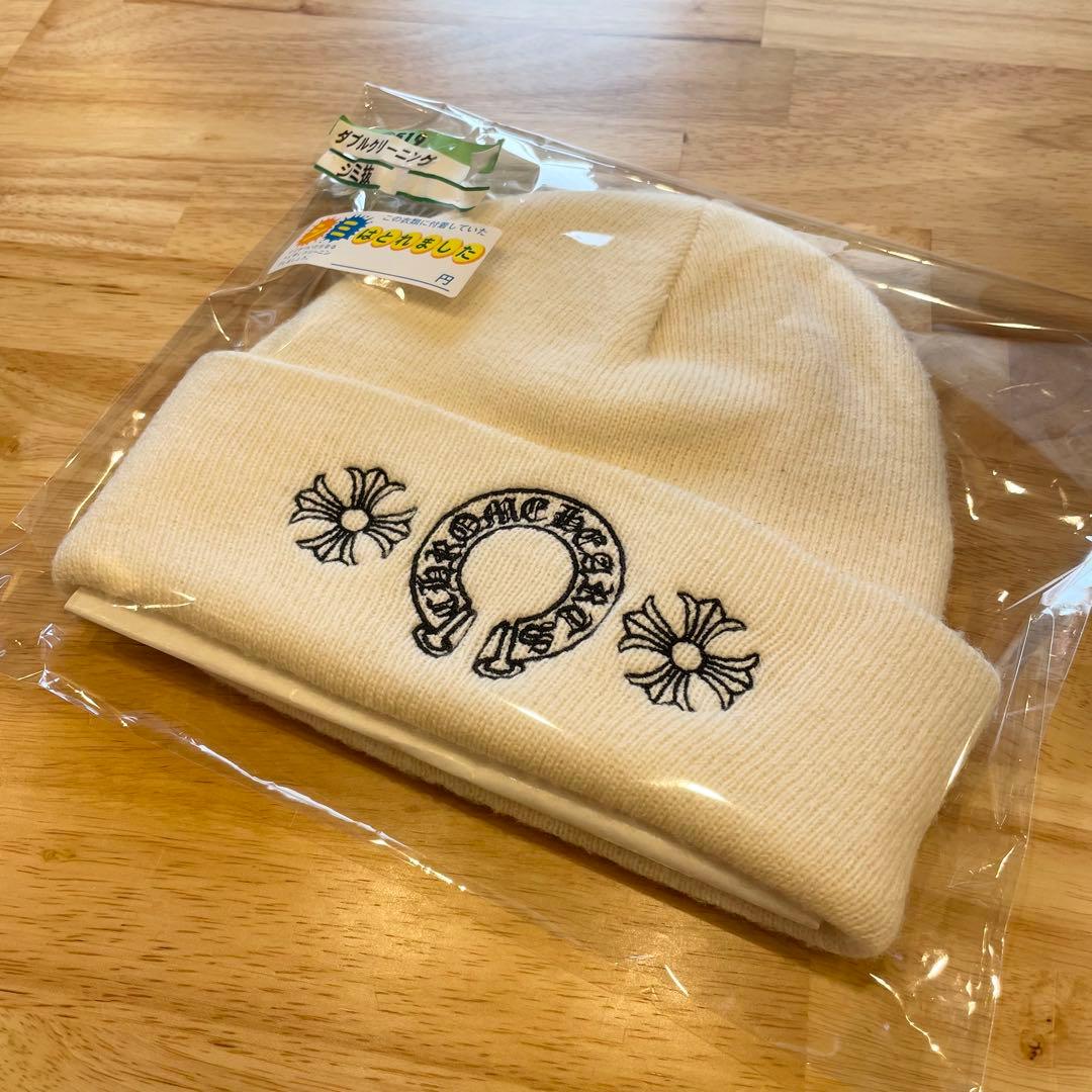 Chrome Hearts クロムハーツ ニット帽 ビーニー ホワイト