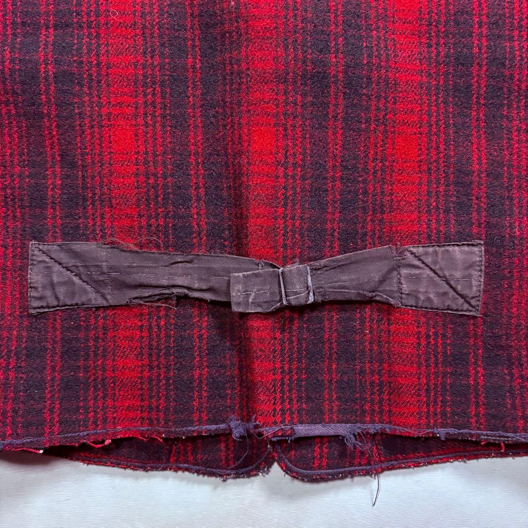50s Woolrich ウールリッチ ベスト　４ポケット シンチバック M