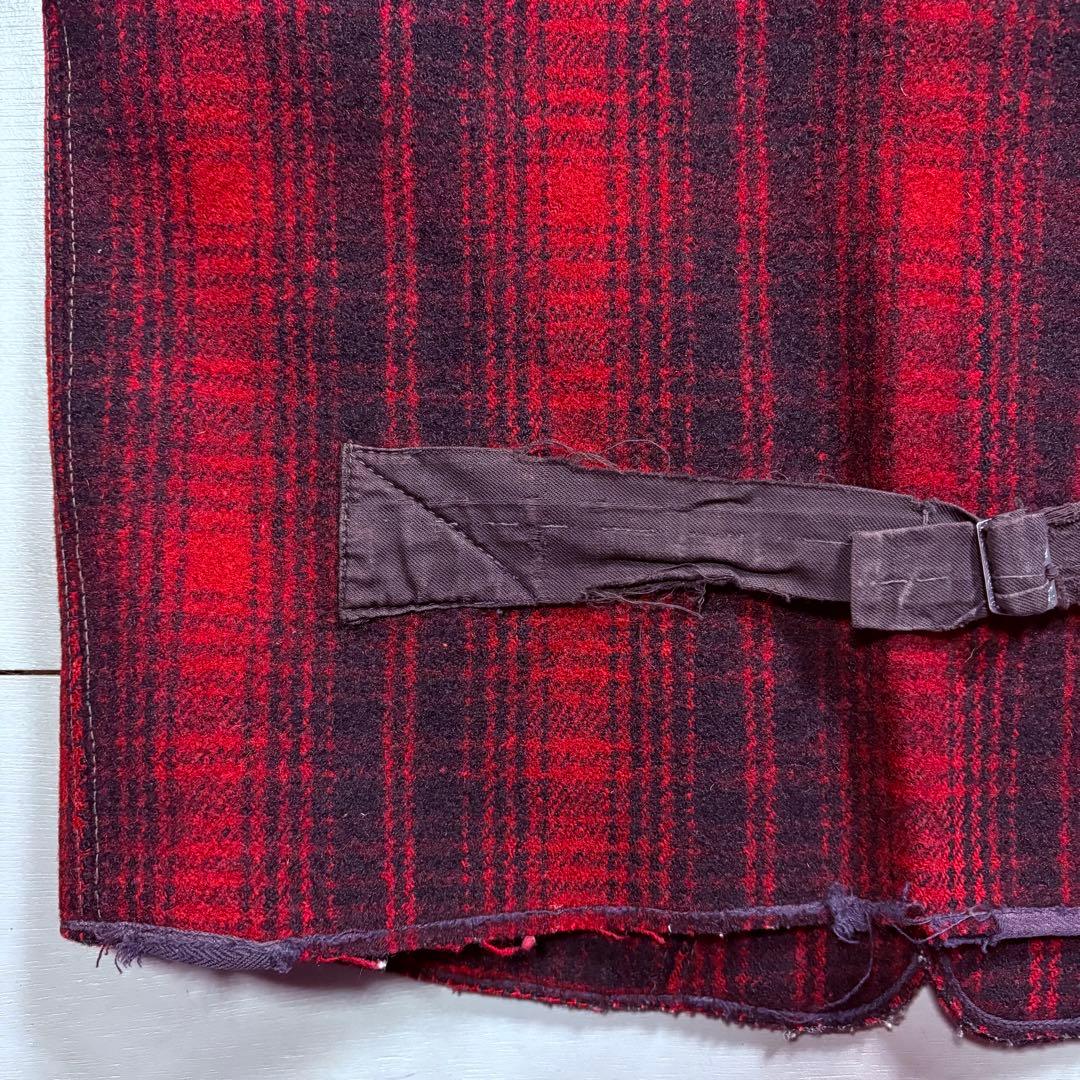 50s Woolrich ウールリッチ ベスト　４ポケット シンチバック M