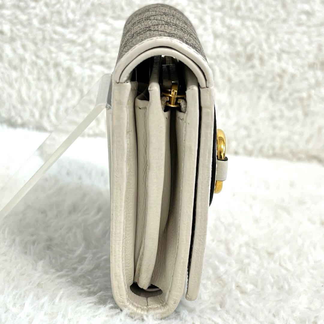 美品 GUCCI グッチ ホースビット 1955 GGキャンバス 二つ折り財布