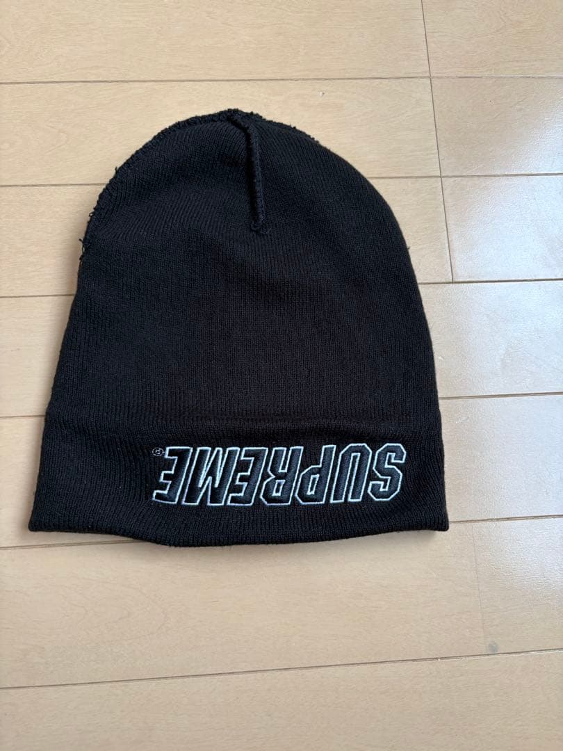supreme 23FW ビーニー　ニット帽 ブラック