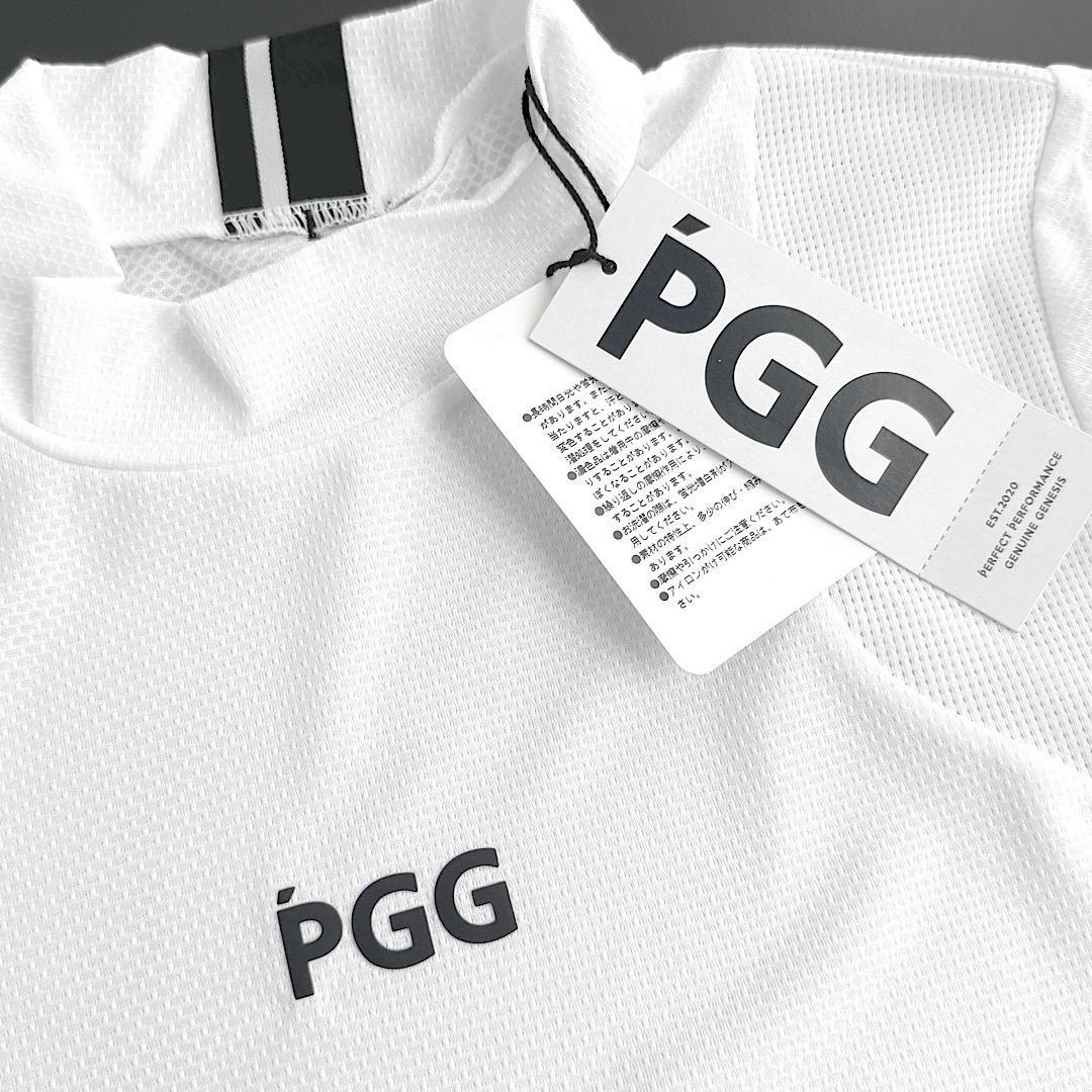 128 PGG 新品タグ付き 半袖モックネック レディース 白 サイズ1 M