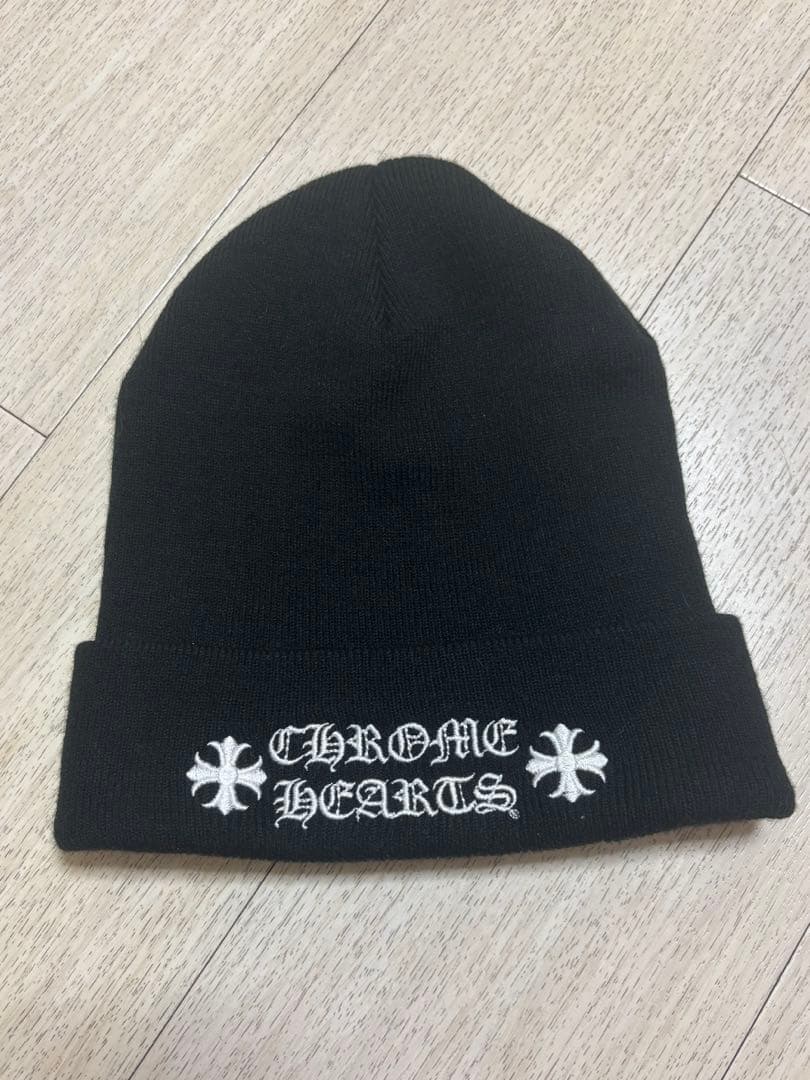 クロムハーツ　ブラック　ビーニー