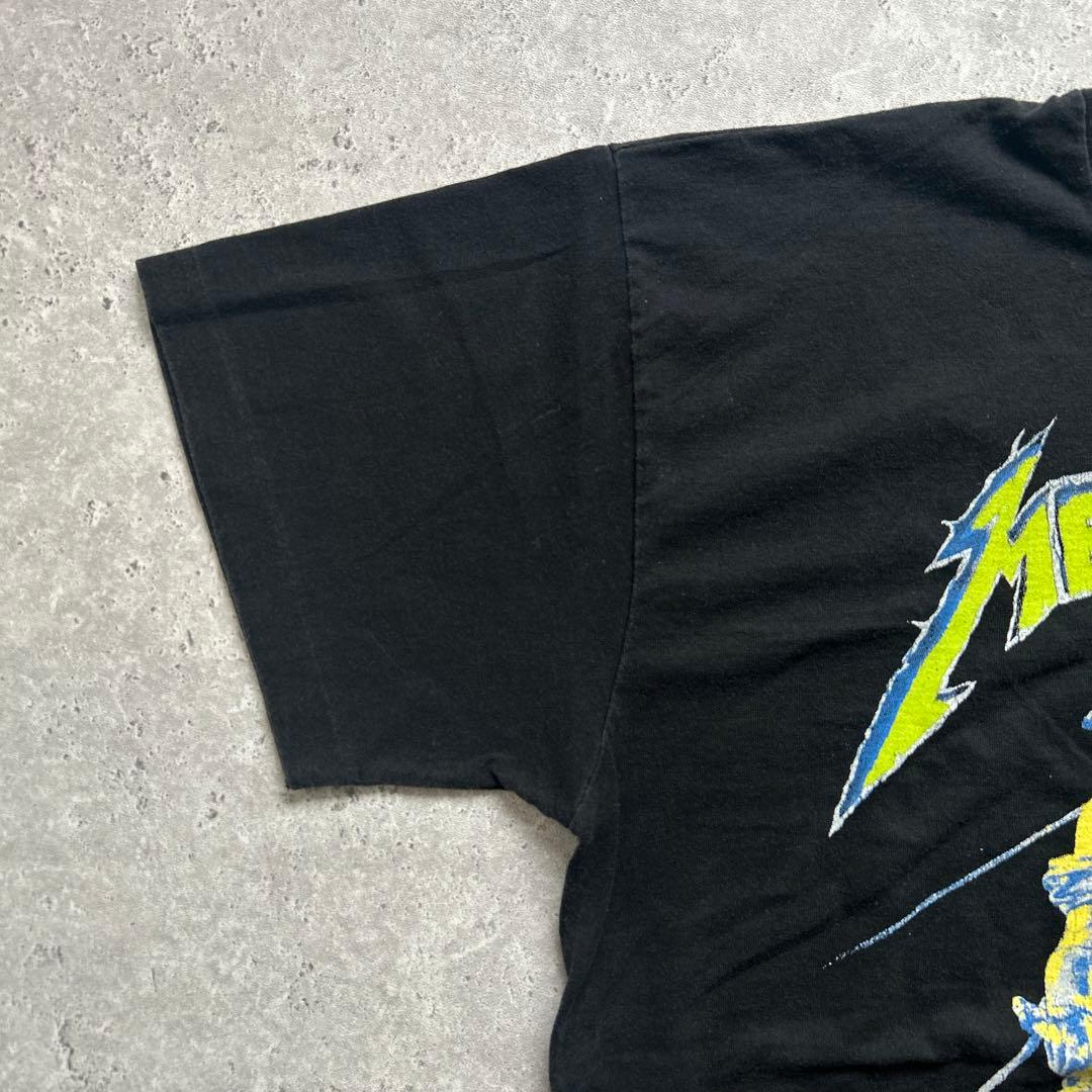 LLICA メタリカ Tシャツ シングルステッチ 両面プリント 黒 L