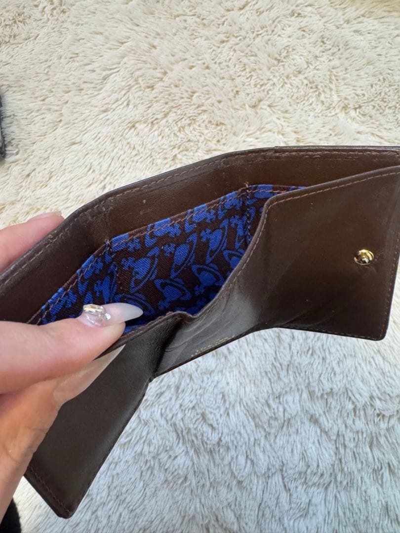 Vivienne Westwood ダークブラウン レザー 三つ折り財布