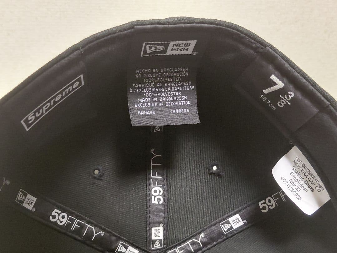 【極美品】Supreme　New Era　Gold Cross　S Logo　黒