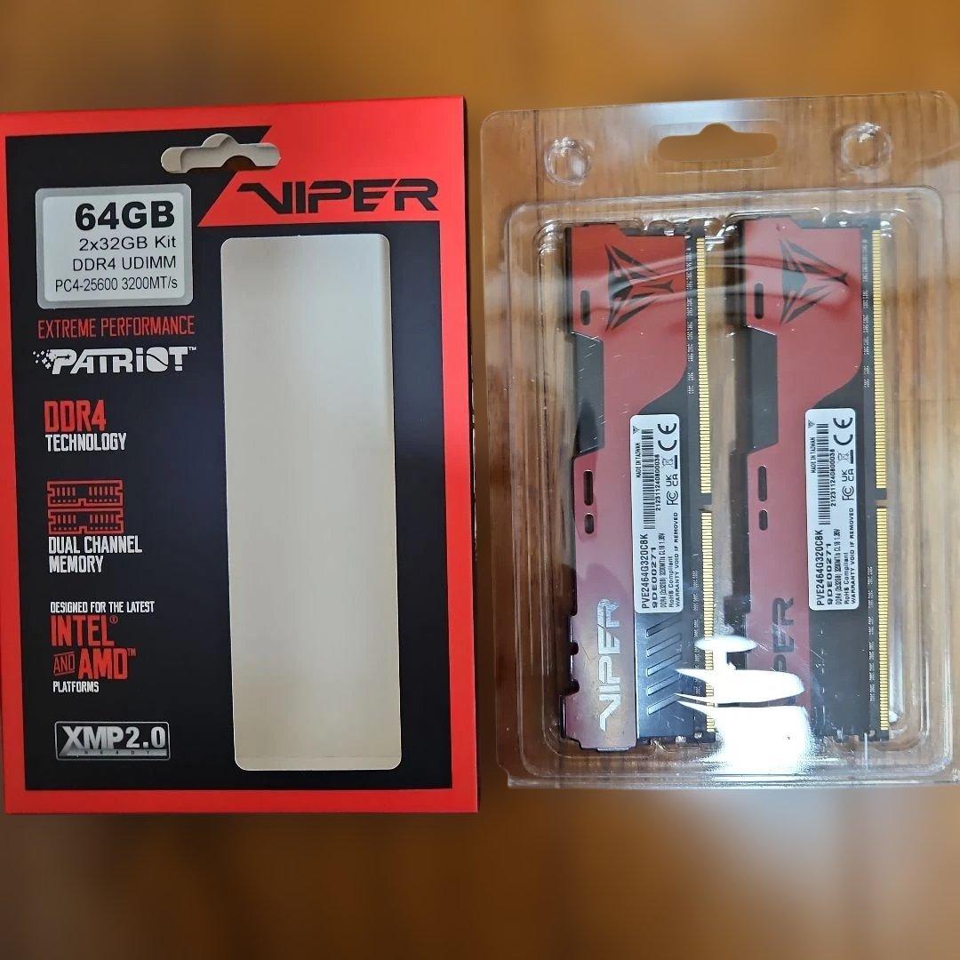 メモリー Patriot Viper 64GB (2x32GB)