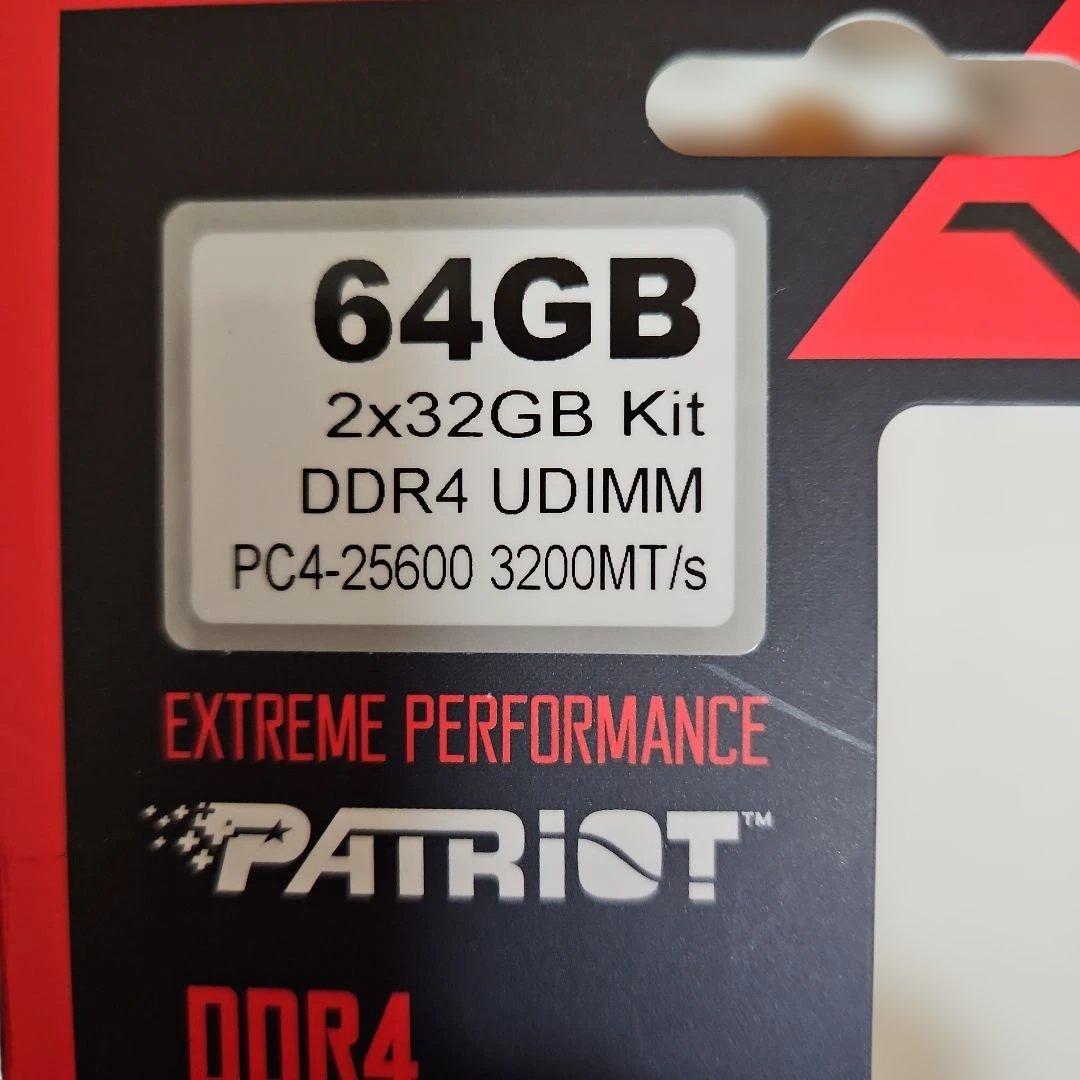メモリー Patriot Viper 64GB (2x32GB)