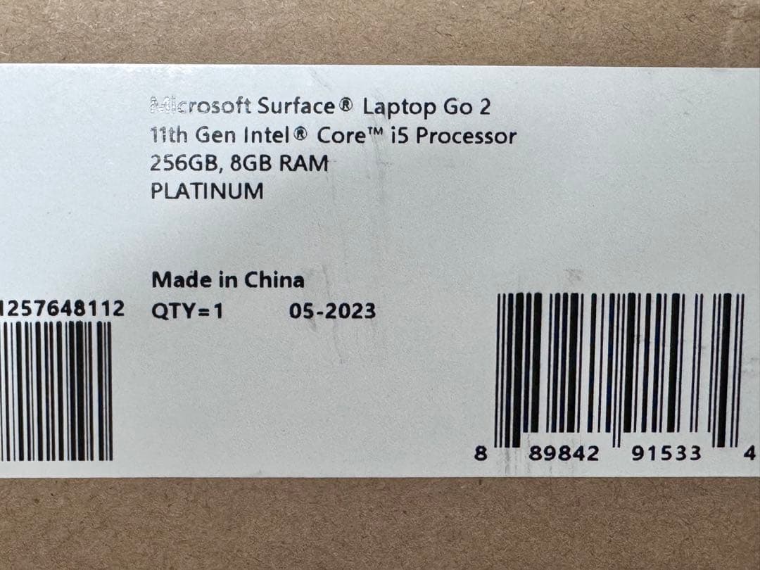 Windowsノート本体 Surface Laptop Go2 (8GB/256GB)