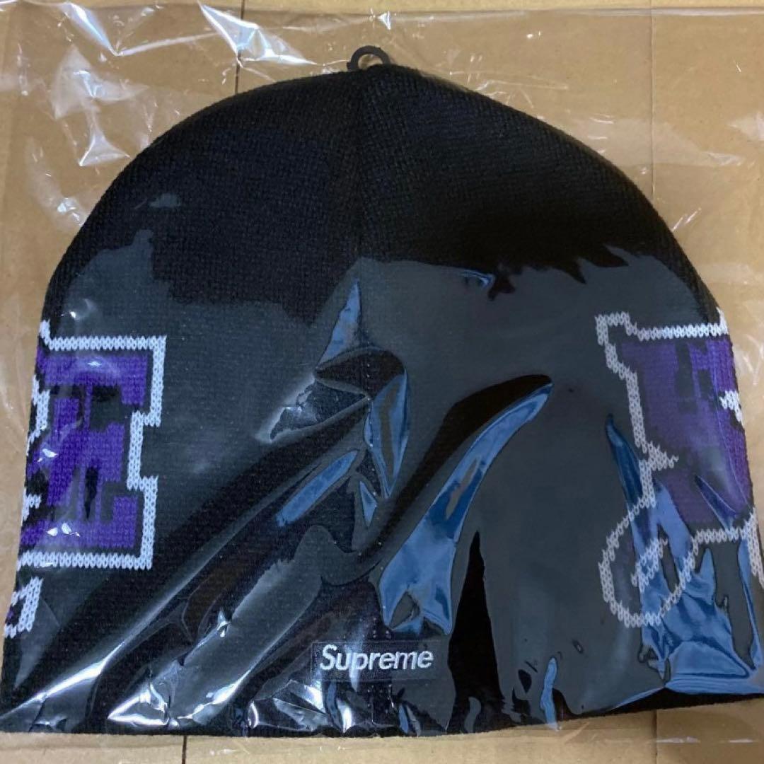 帽子 Supreme New Era Outline Beanie Black