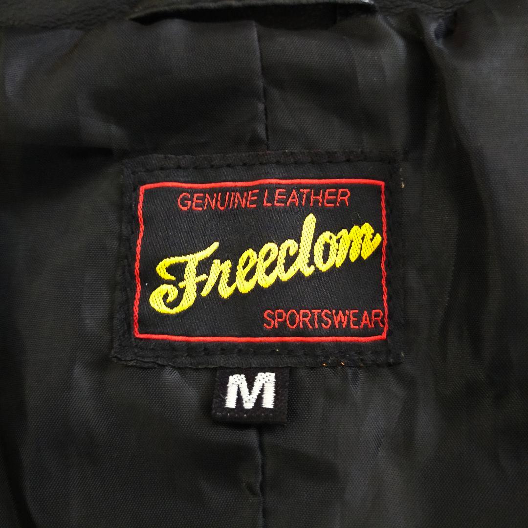 美品　FREEDOM　М　艶消しレザー　2つ釦テーラードジャケット　羊革