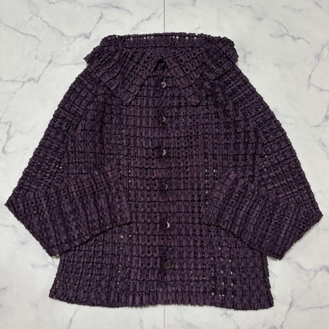 me ISSEY MIYAKE レース カーディガン ジャケット