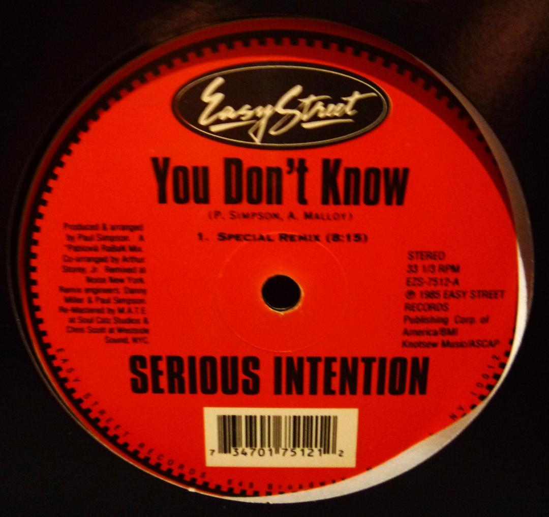 未使用  Serious Intention – You Don't Know