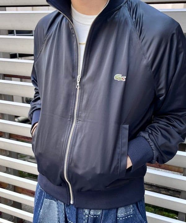 3連休特価 新品LACOSTEサテンジャケット ビームス別注 Sサイズ