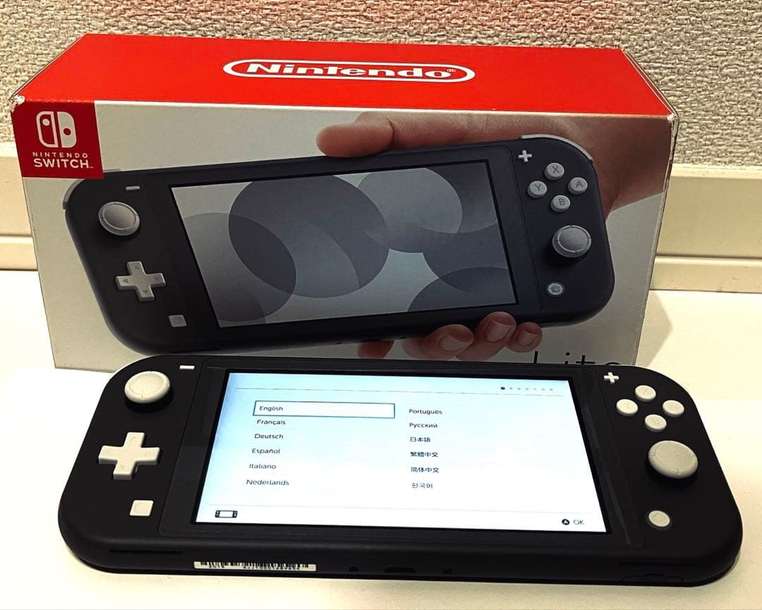 値下 良好 Nintendo Switch Lite グレー 本体 充電器 付
