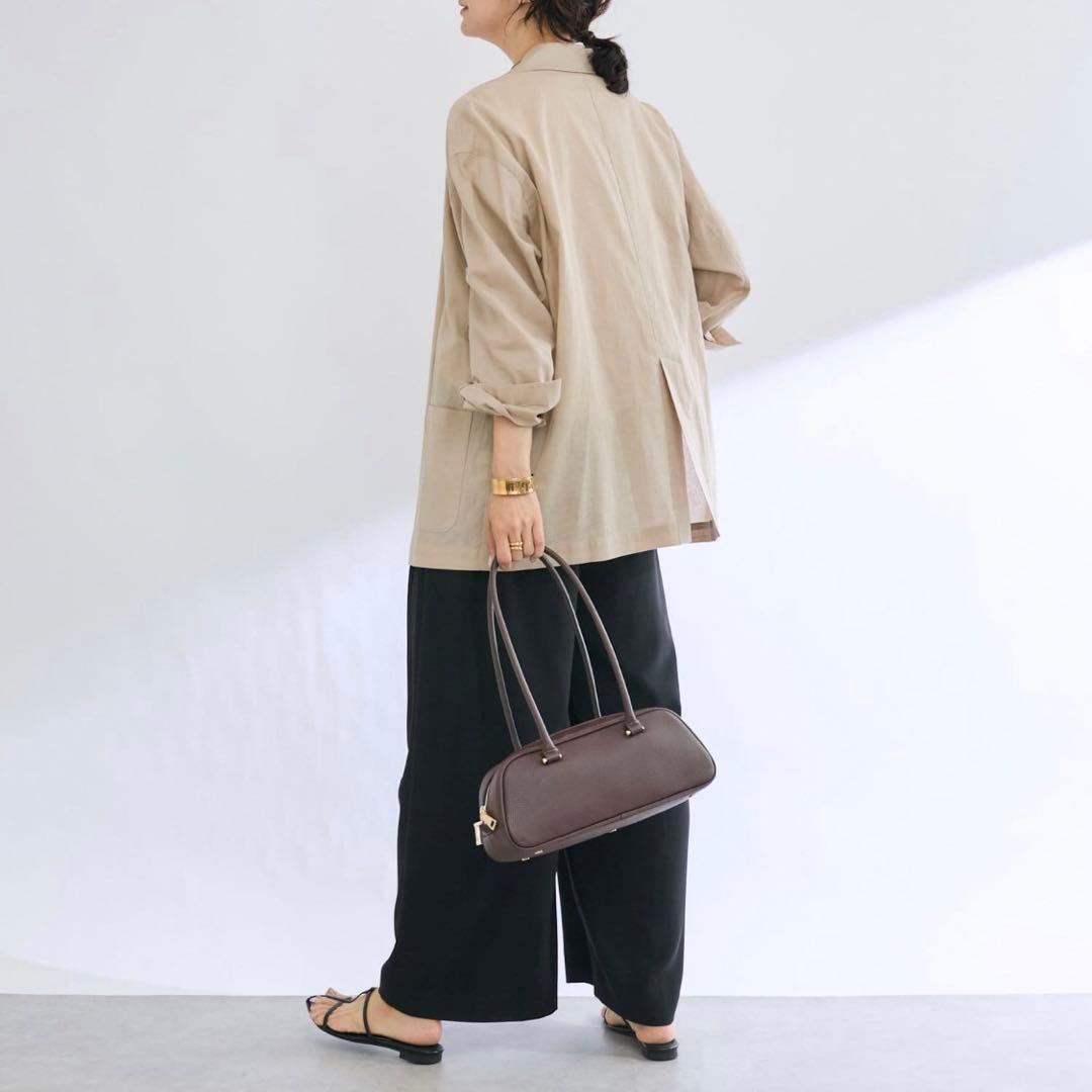 極美品　リブドロワ　リネン混　シアージャケット　2way