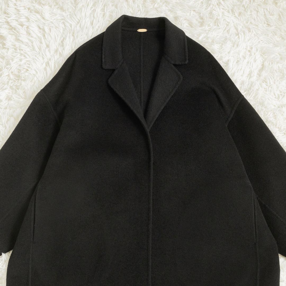 Deuxieme Classe ウールアンゴラリバーコート ブラック