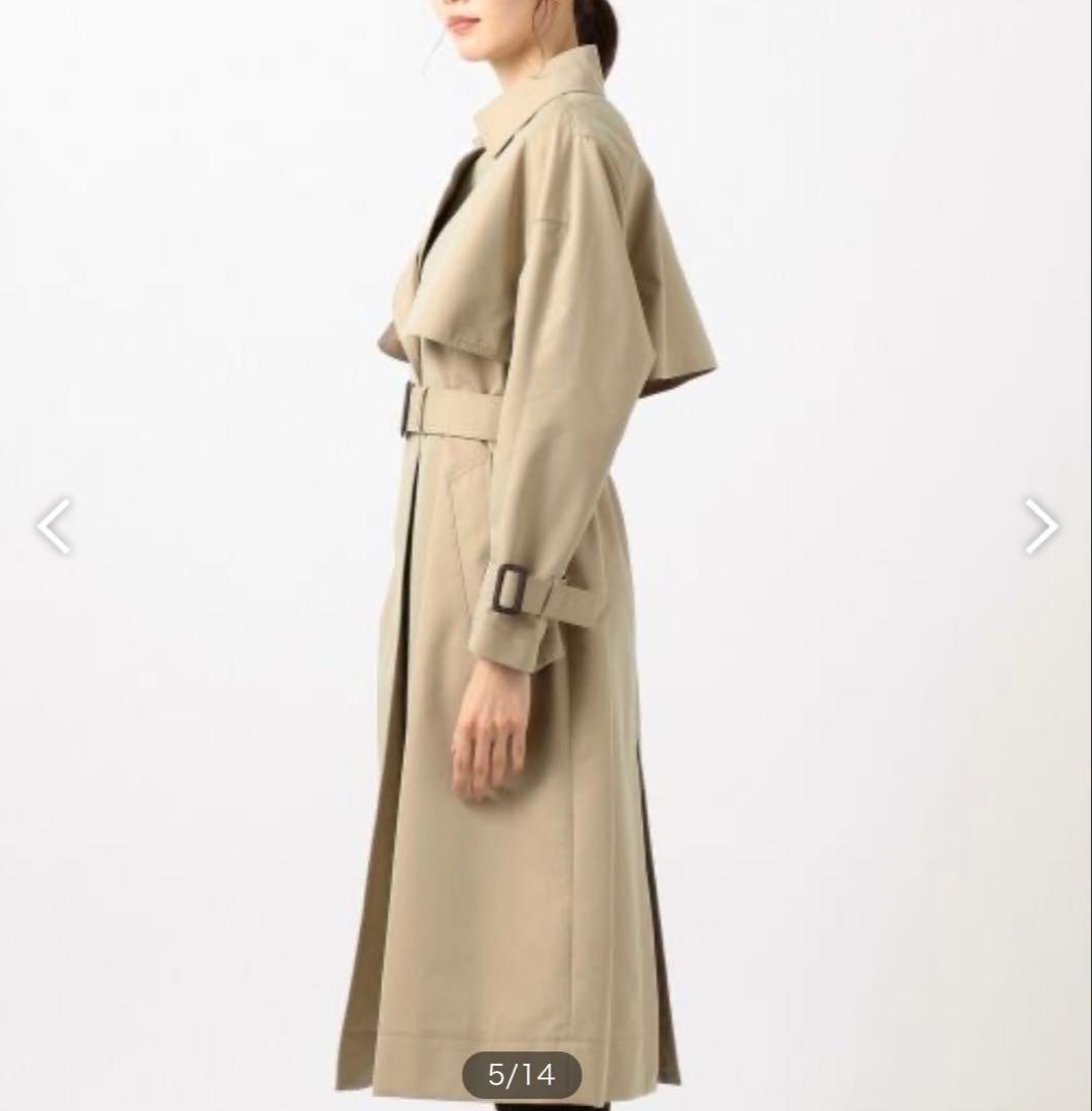 美品　ICB ベージュ トレンチコート スプリングコート　ベルト付き　美ライン