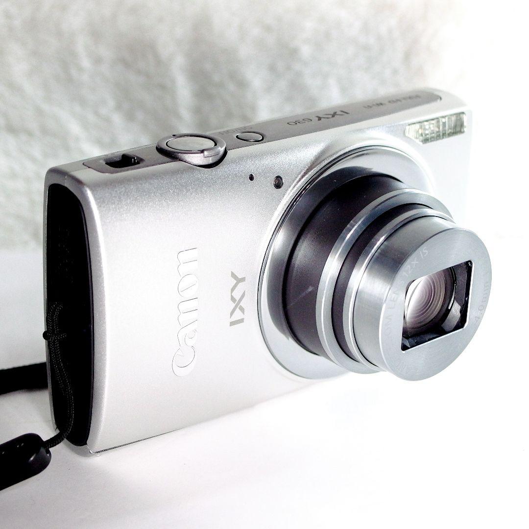 完動 美品 Canon IXY 630 シルバー ストラップ カメラケース付