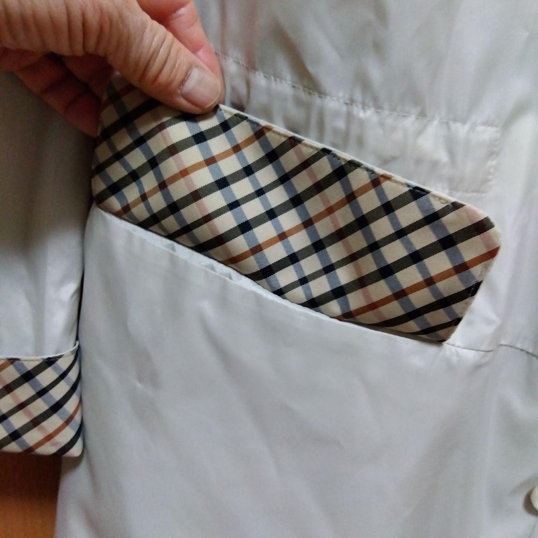 近年物・数回着用の美品★DAKS ダックス 2way スプリングコート 雨にも