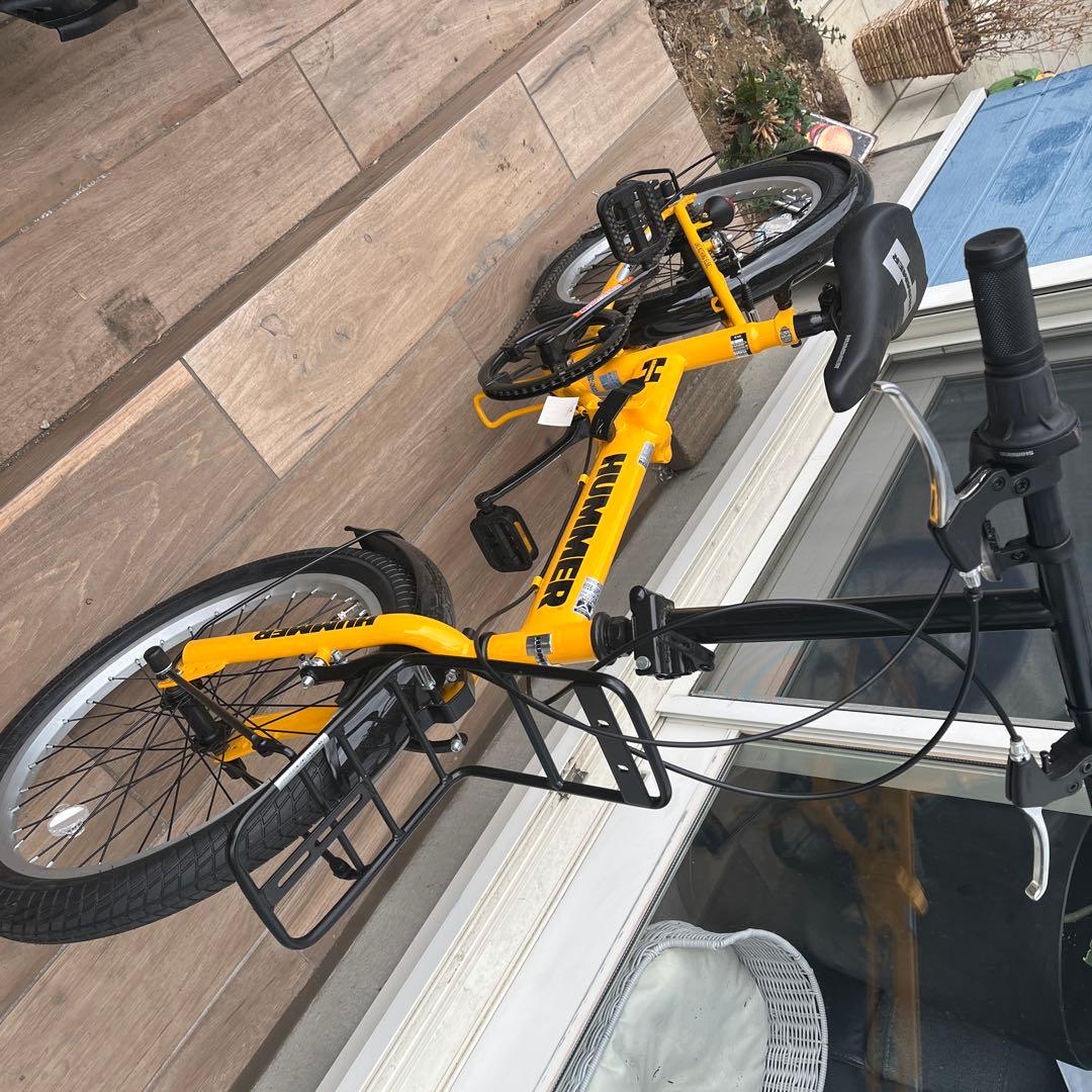 HUMMER 折りたたみ自転車 黄色