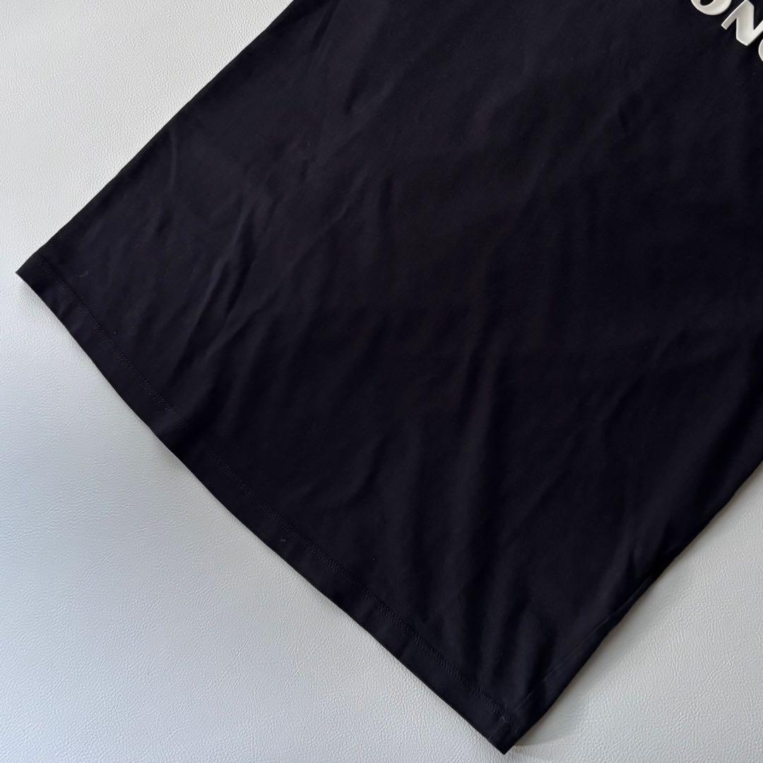MONCLER モンクレール 半袖Tシャツ フロント シリコンロゴ ブラック M