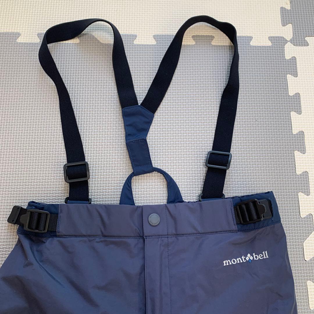mont-bell ネイビー サスペンダー付きスキーウェア １５０㎝