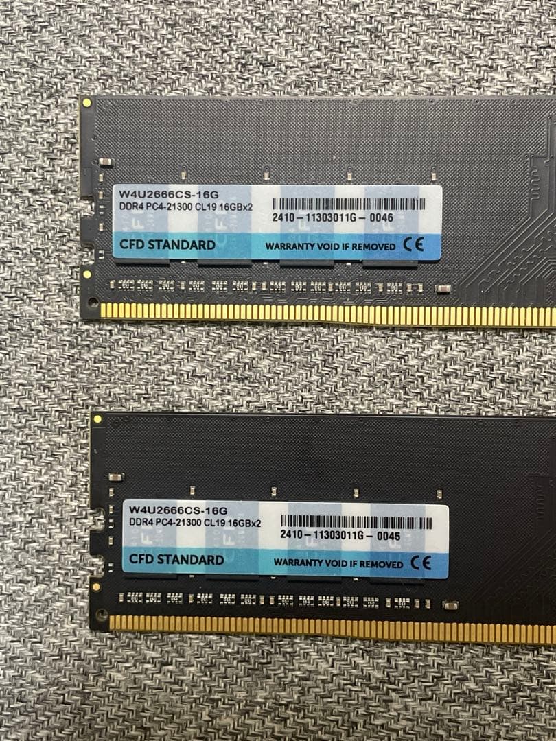 CFD W4U2666CS-16G DDR4-2666 16GBｘ2枚組