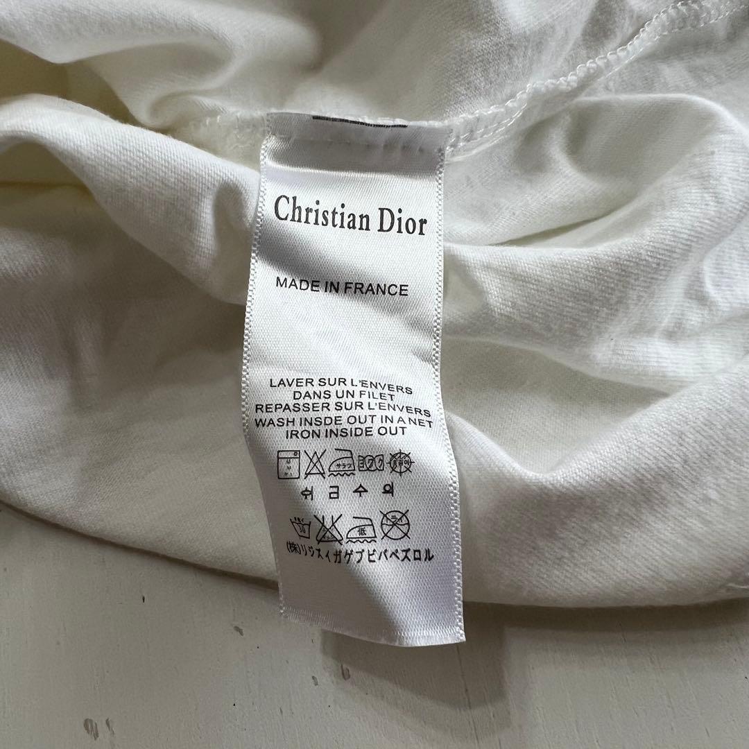 美品　クリスチャンディオール　Tシャツ　ホワイト　Mサイズ　ロゴ　シンプル